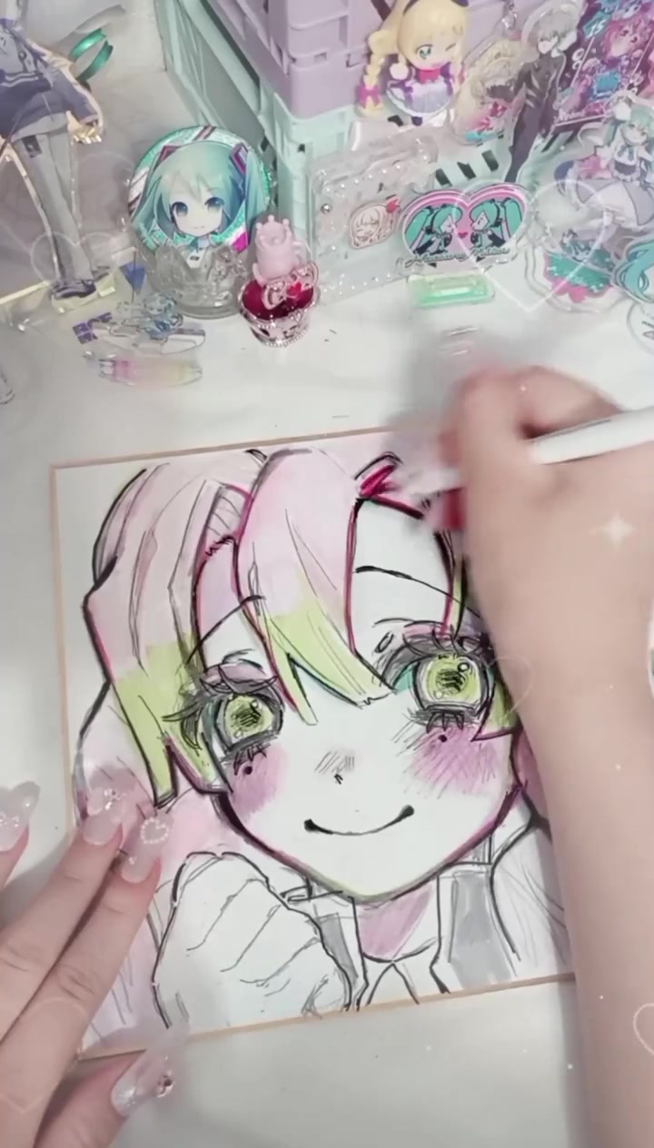 手绘动漫人物甘露寺蜜璃