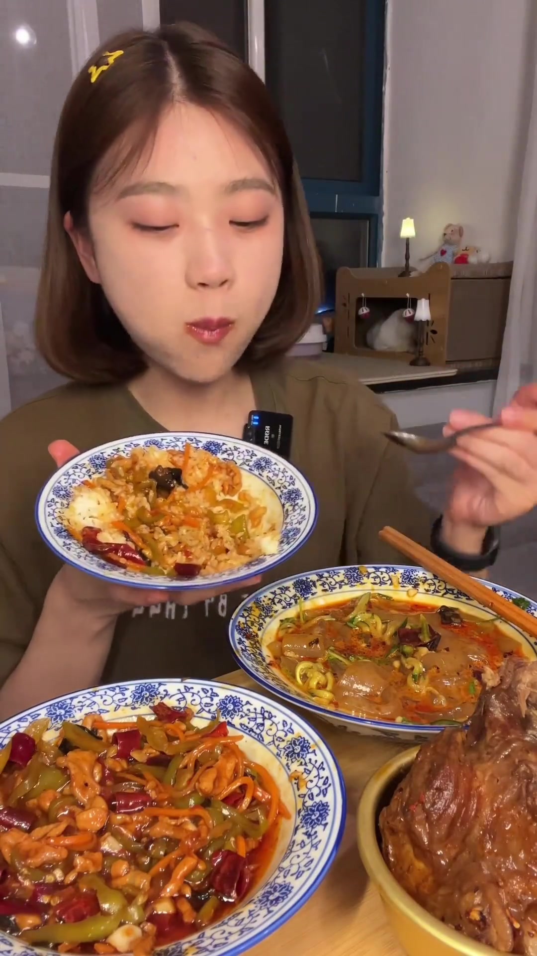 鱼香肉丝盖饭｜麻酱大拉皮｜大棒骨今天简简单单三个菜～