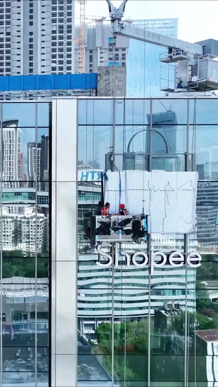 深圳又一时尚地标！虾皮总部大楼玻璃幕墙logo美到窒息！