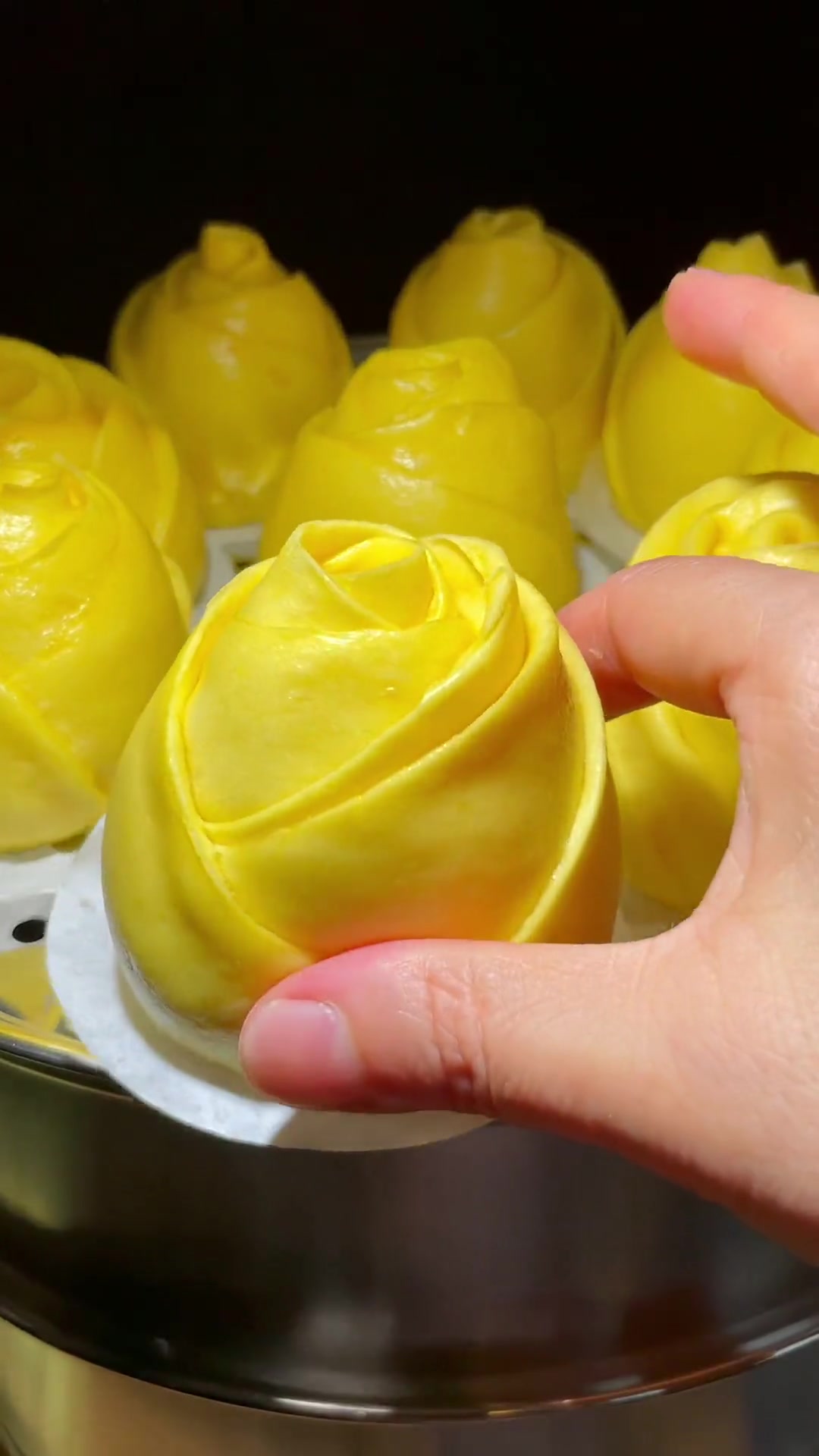 简单易学玫瑰花馒头,不提前发面,加水就能做!