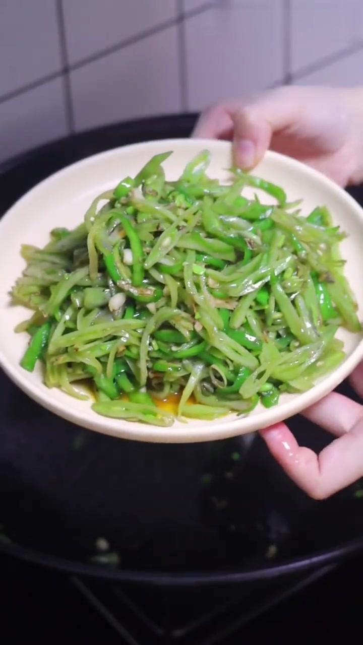 清炒扁豆丝～简单家常便饭