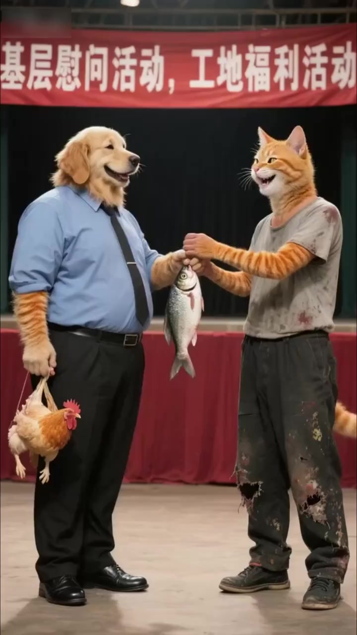 第6集:橘猫爸爸公司发福利,一家三口今天吃炸鸡吃红烧鱼