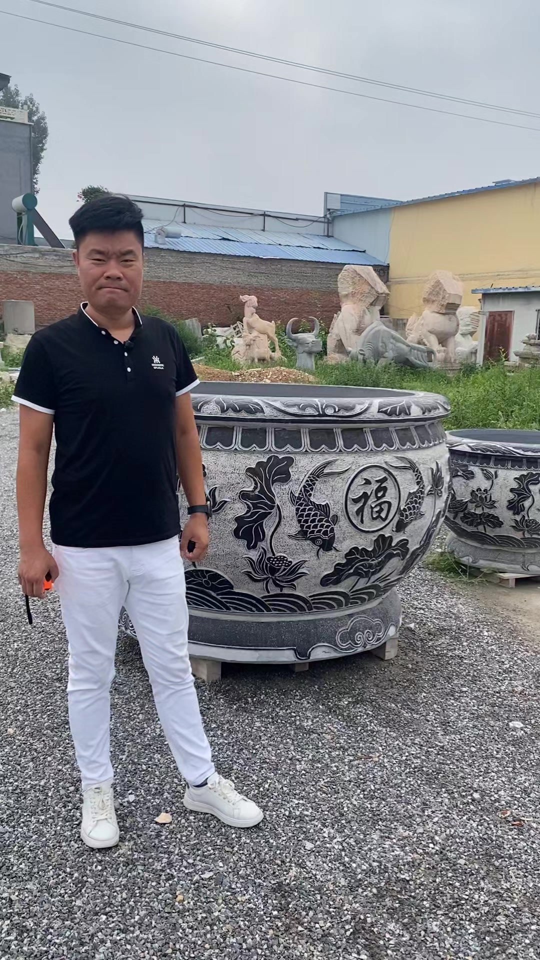 青石鱼缸门海