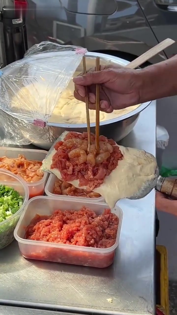台州特色猪油海鲜泡虾,有肉有虾有鱿鱼