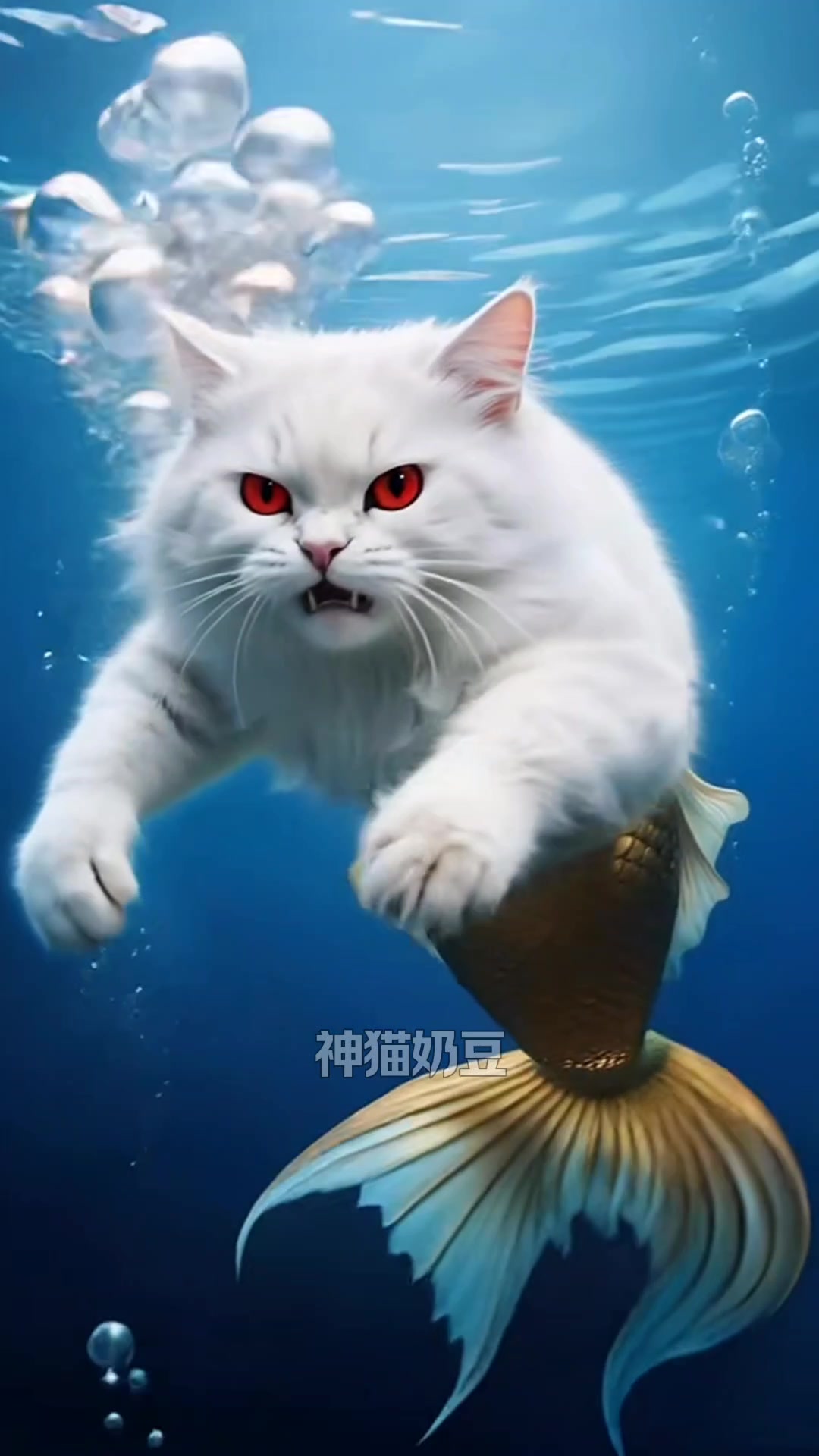 猫咪变成新形态对抗大鲨鱼!