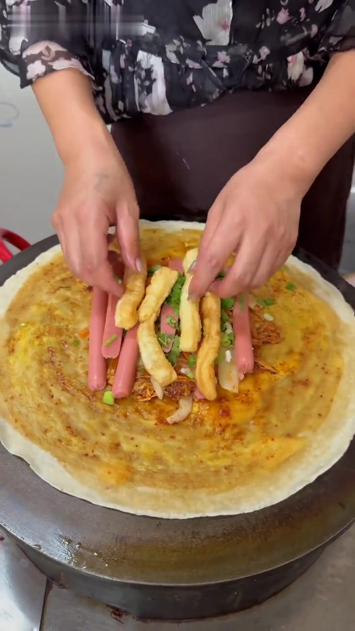 煎饼锅子价格配料超丰富这量吃到撑！