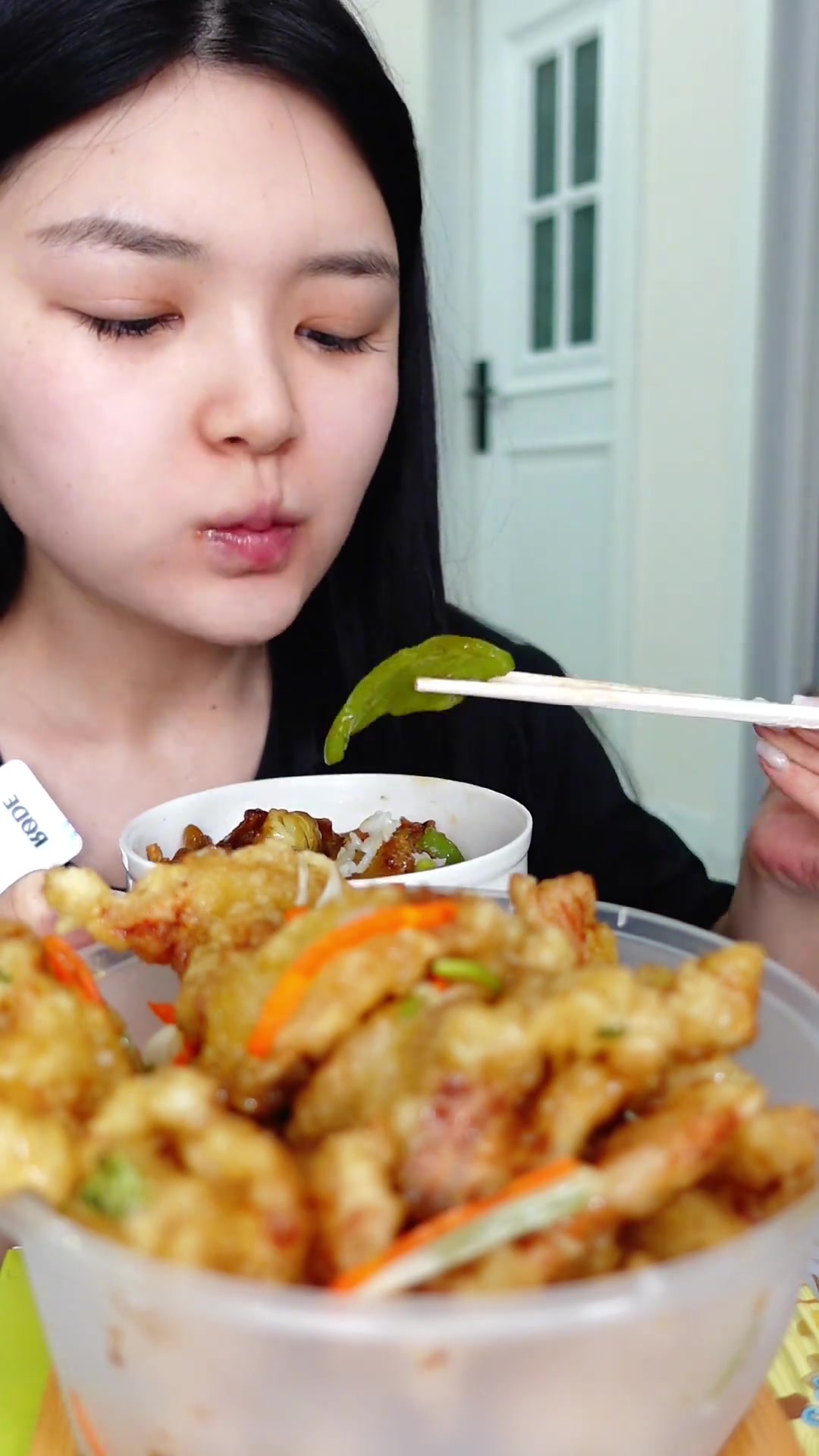 锅包肉和肉末茄子盖饭