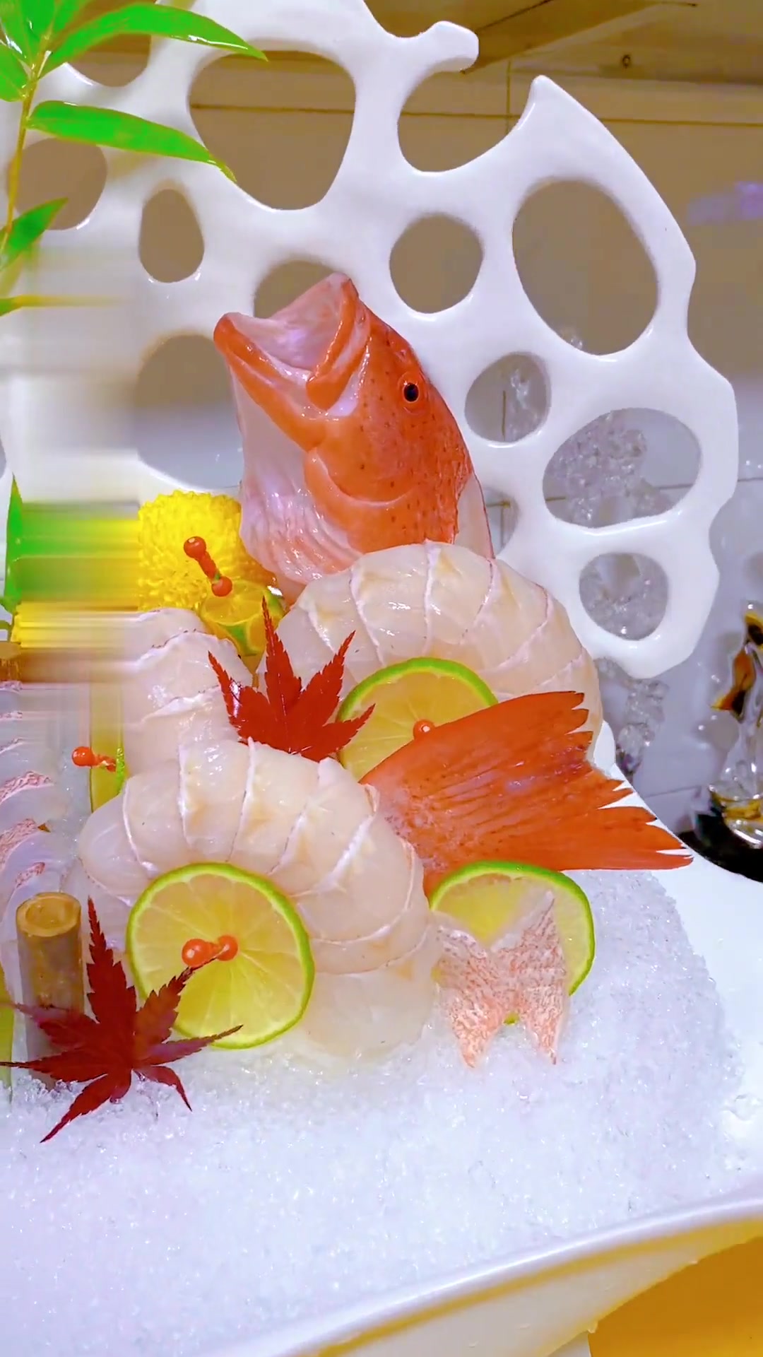 生鱼片创意摆盘