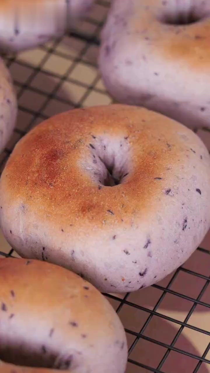 入门级面包蓝莓贝果!超简单1分钟学会!