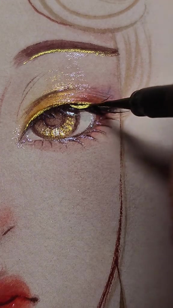 敦煌系列 珠光试色，比较喜欢敦煌这个 手绘 画画 零基础学画画 古风 一起学画画