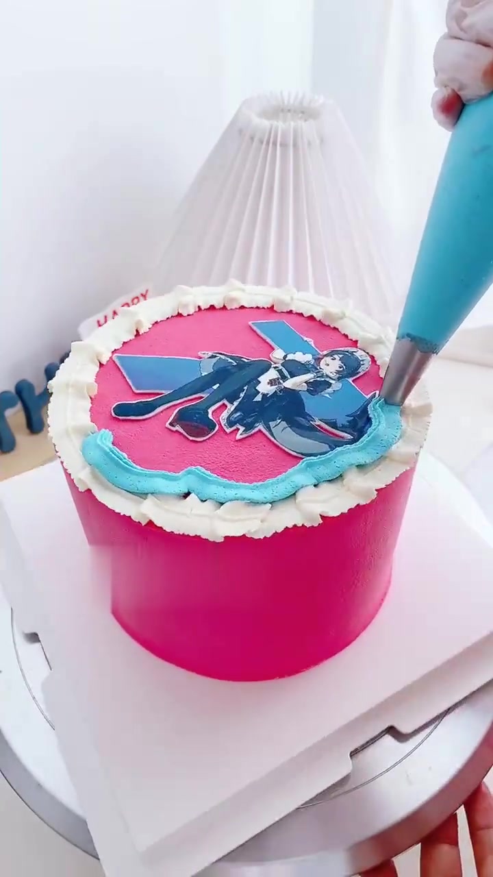 绝区零鲨鱼妹艾莲乔二次元生日蛋糕