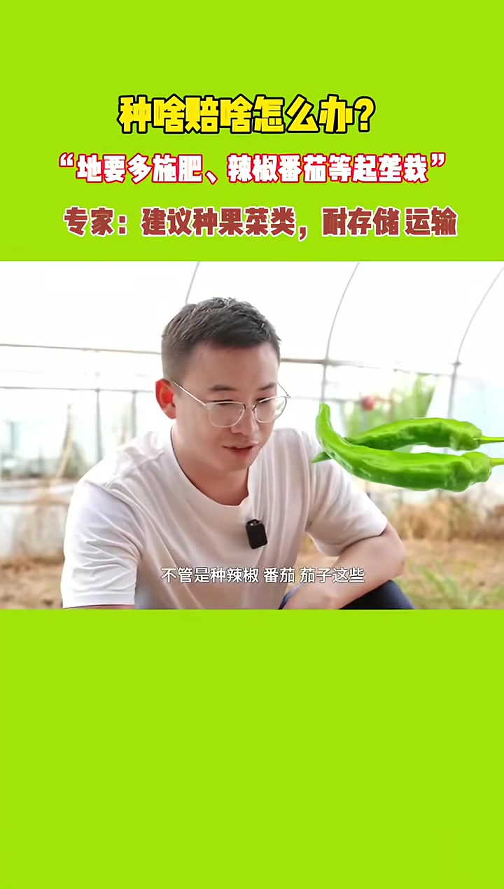 种啥赔啥怎么办?专家:建议种果菜类