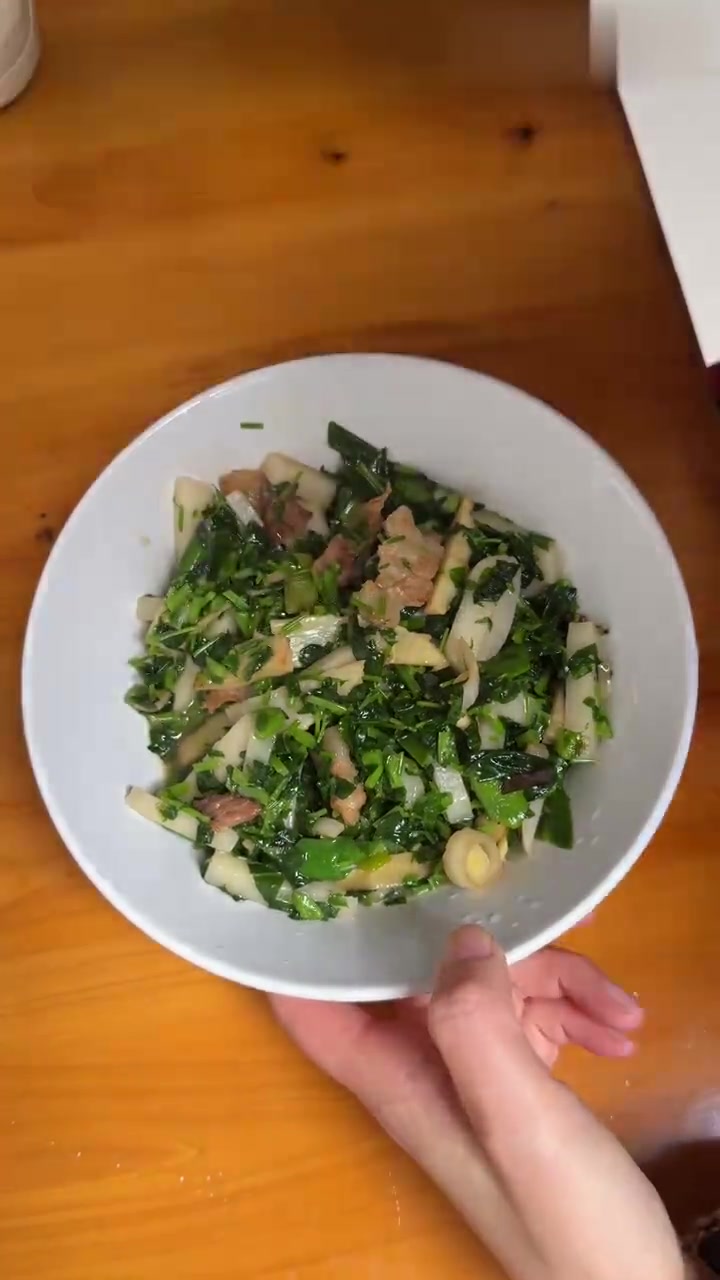 浙江沿海农村的午饭｜草头冬笋年糕