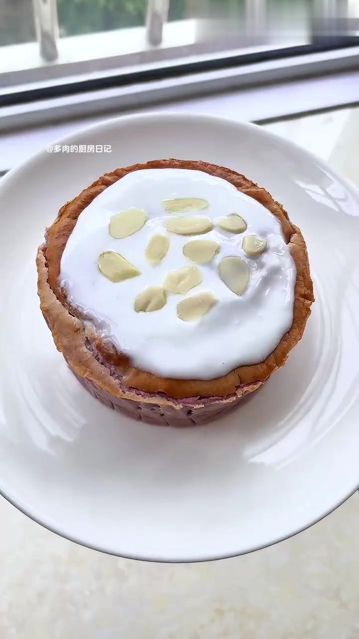 复刻山姆低卡芋泥巴斯克,减脂期也能蛋糕自由