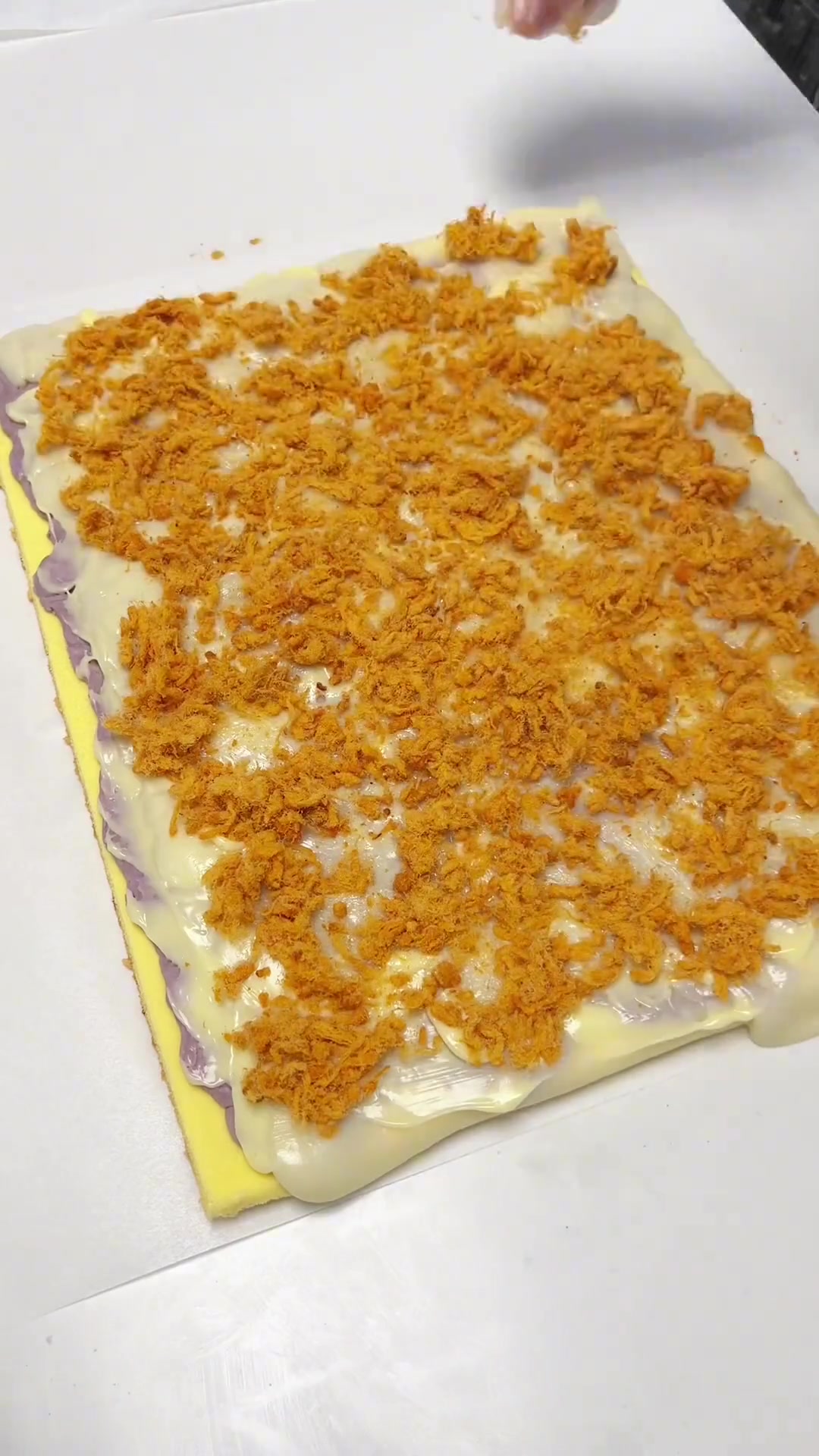 虎皮麻薯芋泥卷做法分享