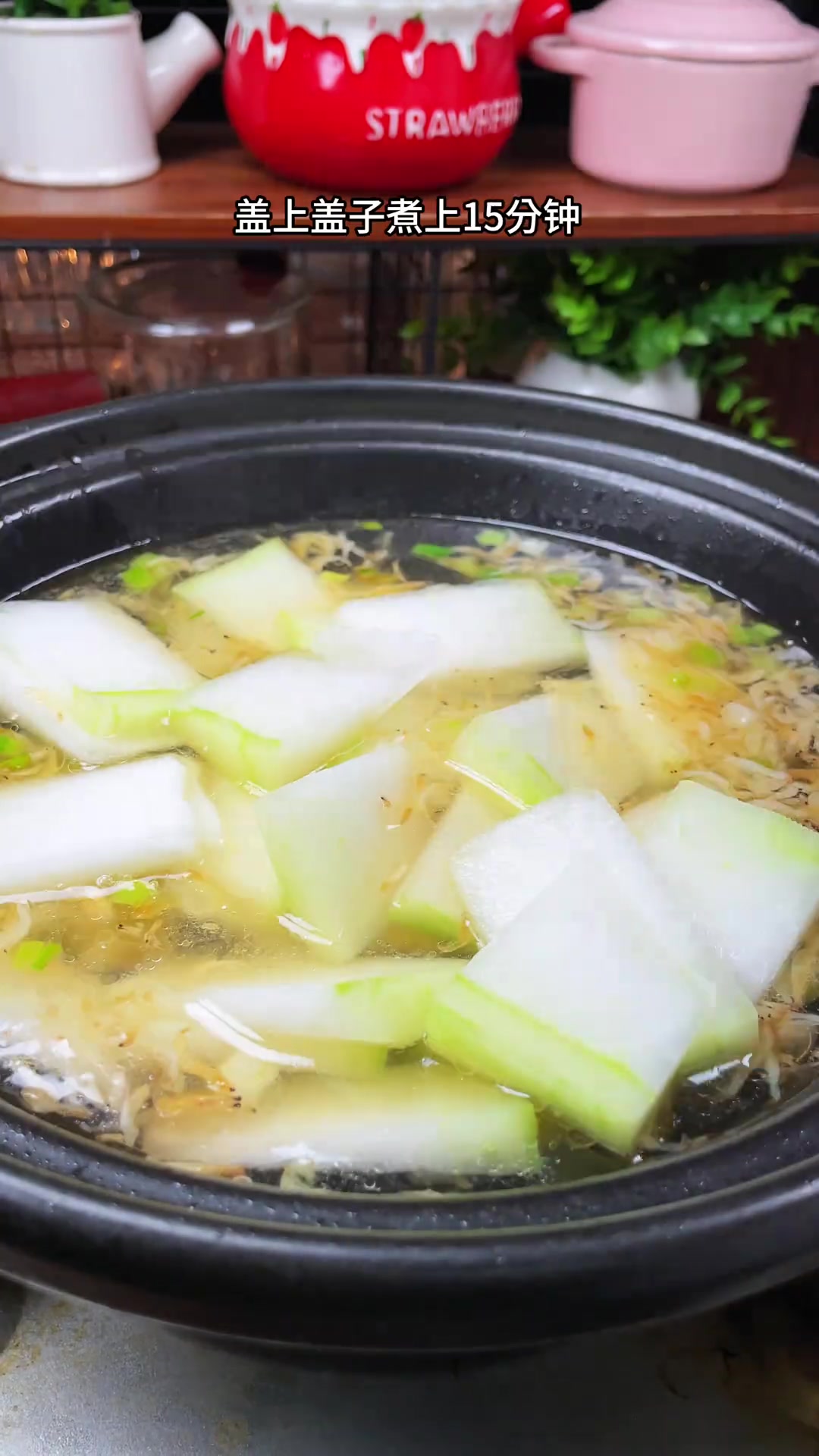 三伏天的虾皮冬瓜汤，汤鲜味美，快给家人安排