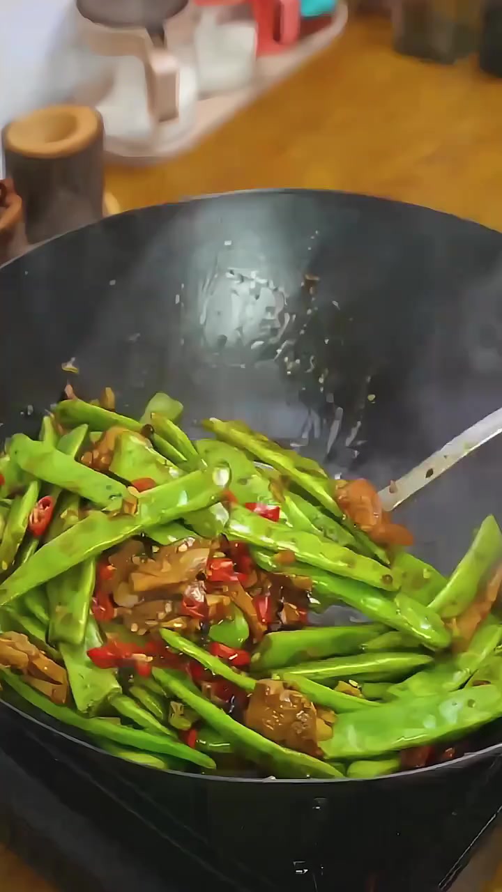 扁豆角家常做法,大人小孩都爱吃