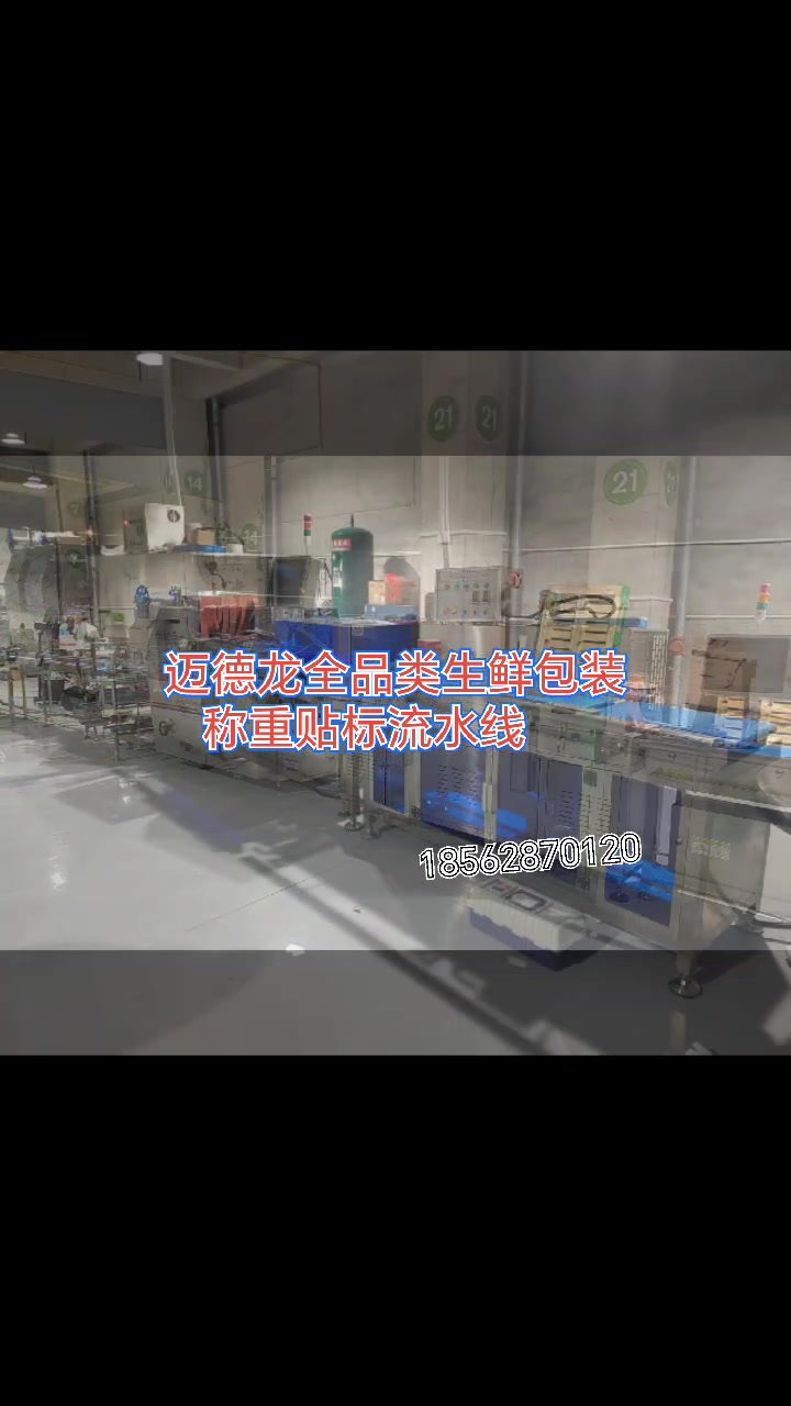 迈德龙全品类双模式蔬菜包装机称重贴标流水线果蔬包装机