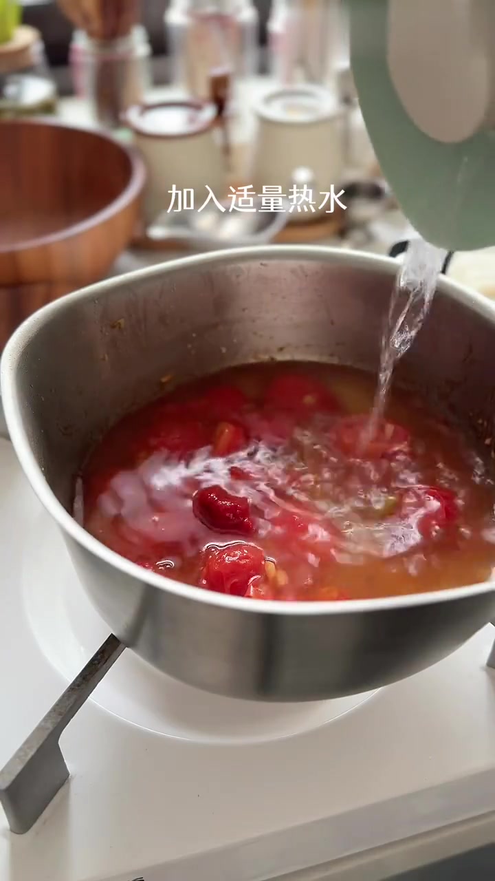 孕期午餐:番茄豆腐牛肉汤、夜开花、杂粮饭