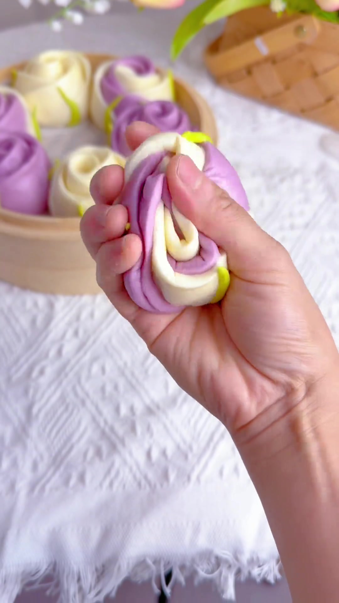 这样做玫瑰花馒头，好吃又好看