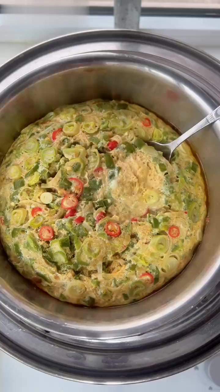 东北辣椒鸡蛋焖子搭蒸土豆南瓜,减脂餐一绝!