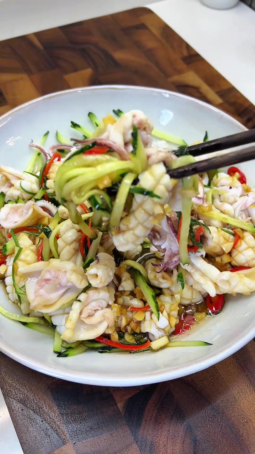 芥末鱿鱼,清爽鲜脆