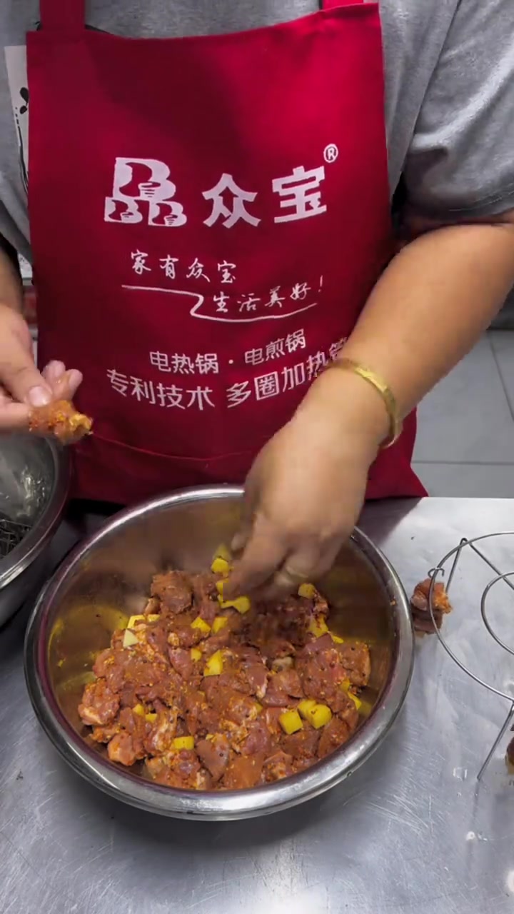 梅花肉变烤肉串,空气炸锅超方便,孩子超爱吃!
