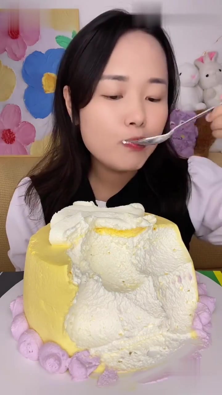 无蛋糕胚的奶油蛋糕,空口吃奶油超舒服
