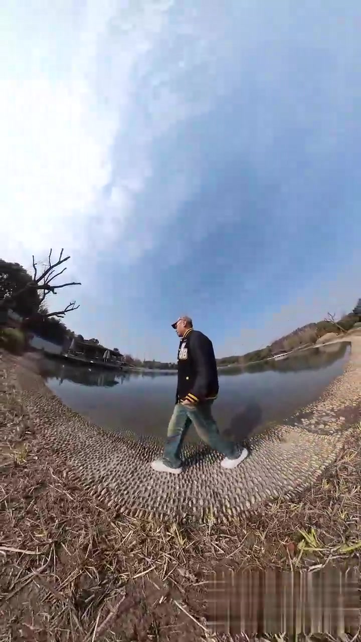 东郊宾馆美丽的天鹅湖，水面波光粼粼