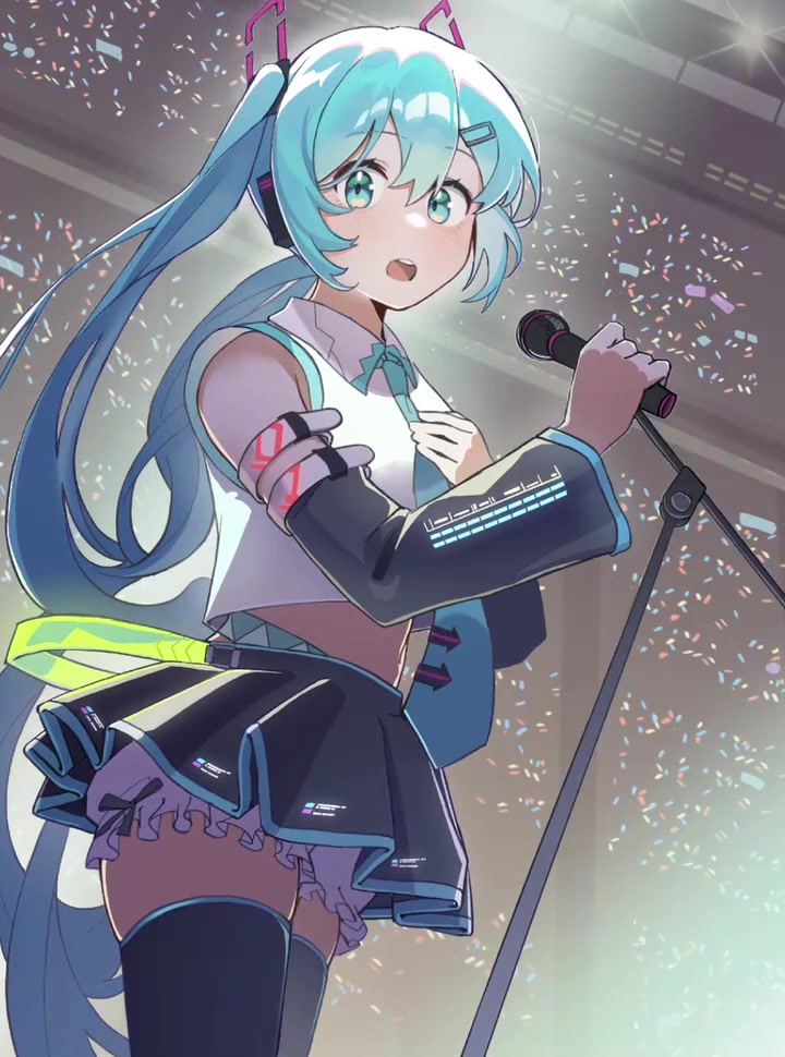 「初音未来18周年」献给永远的16岁歌姬!|,绘画过程 &动态壁纸