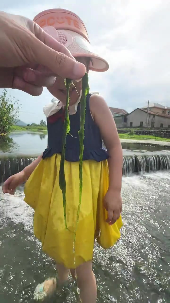 豆豆去小溪抓那个空无虚有的鱼真的是要笑死爸爸了！