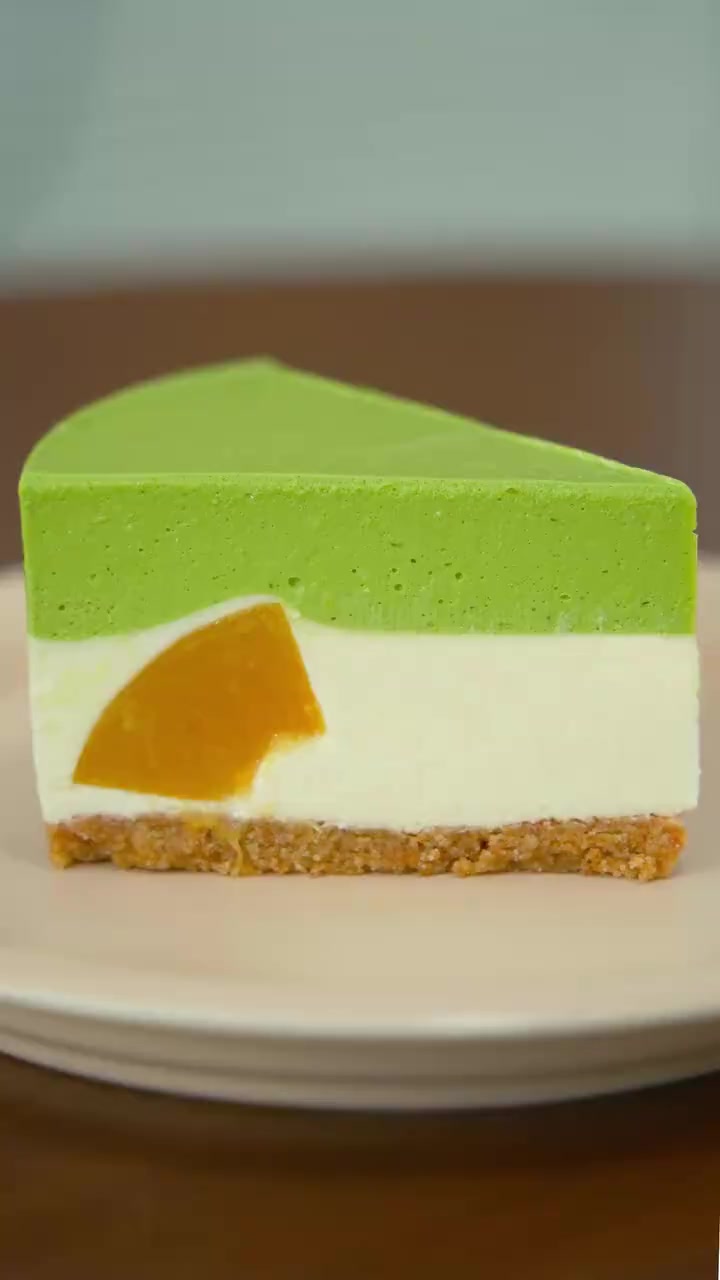 夏天必备！不用烤箱的抹茶芝士蛋糕
