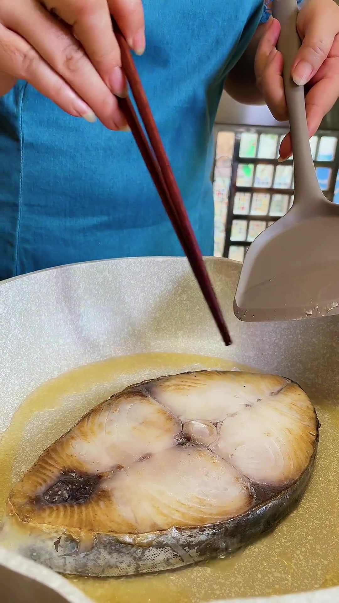 多吃鱼身体棒！香煎马鲛鱼好吃提醒下大家肉质是结实的！回甘