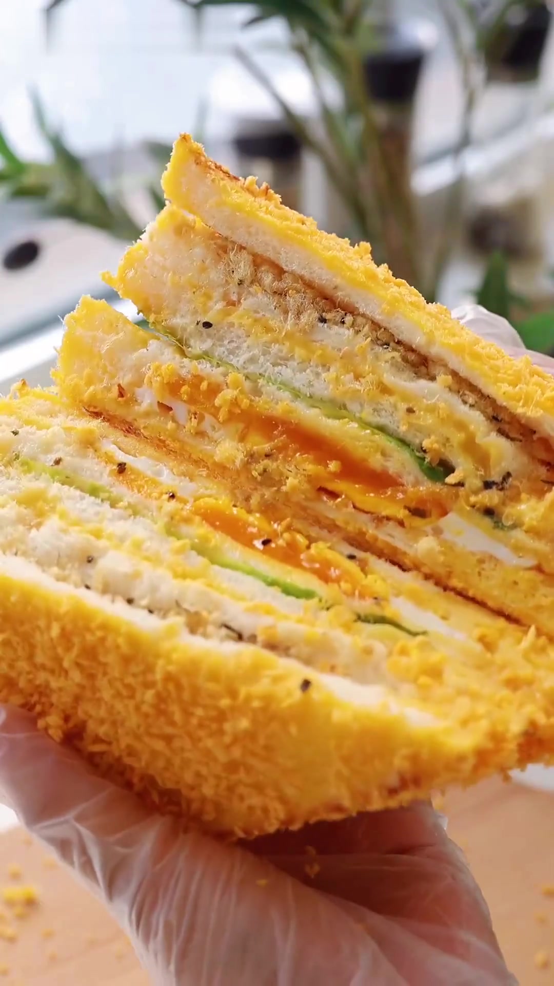 爆浆三明治，烤箱低卡美食