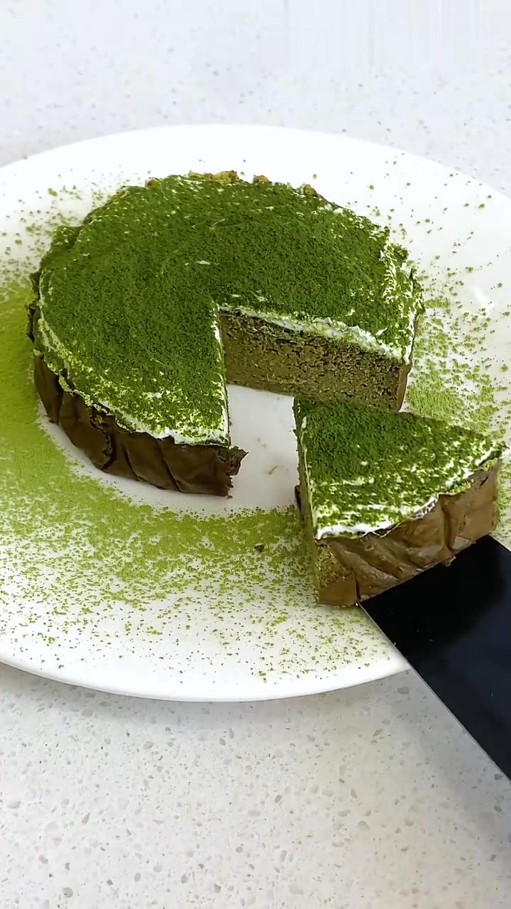 只需三种食材复刻无粉抹茶蛋糕有手就会