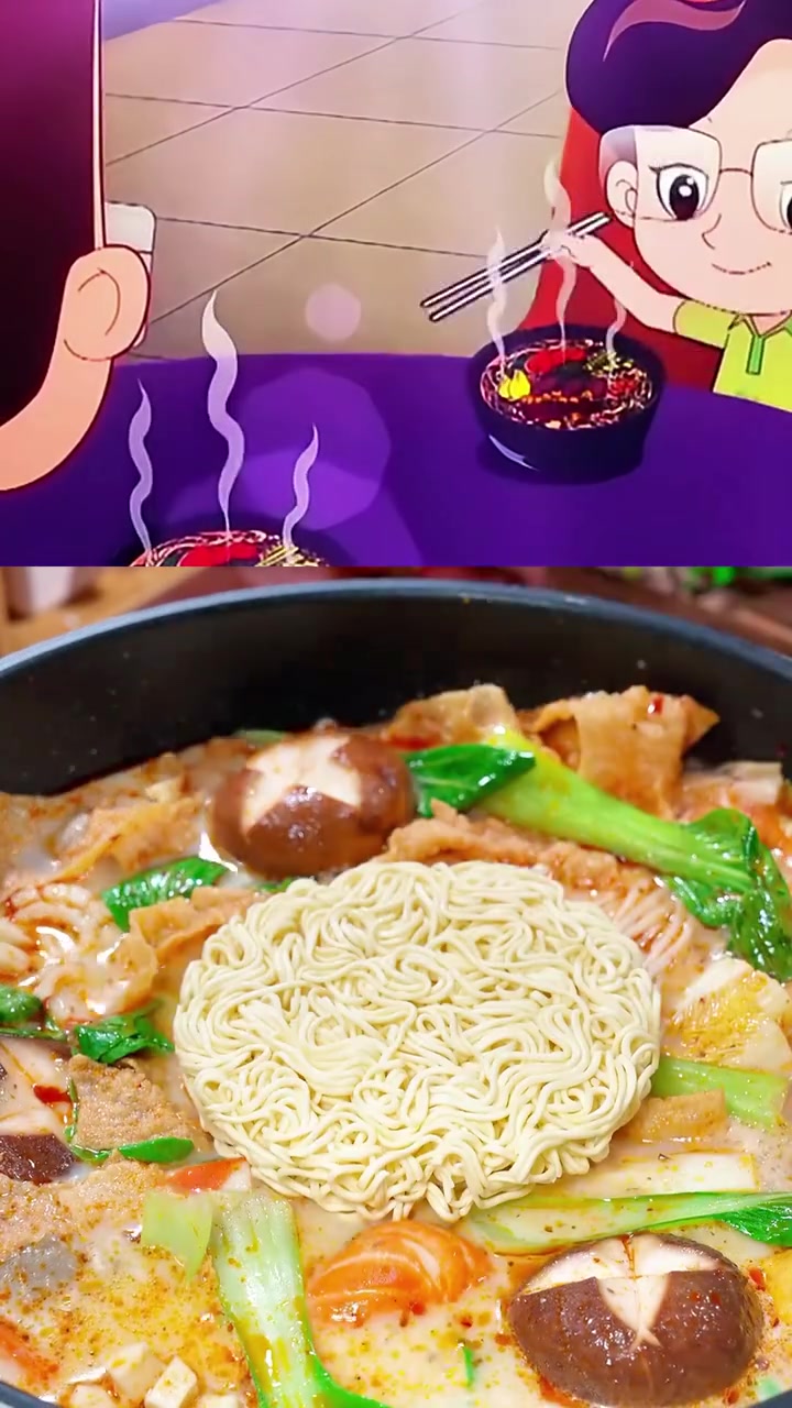 小头爸爸和小雨去吃麻辣烫,被大头儿子看到后,感到很伤心