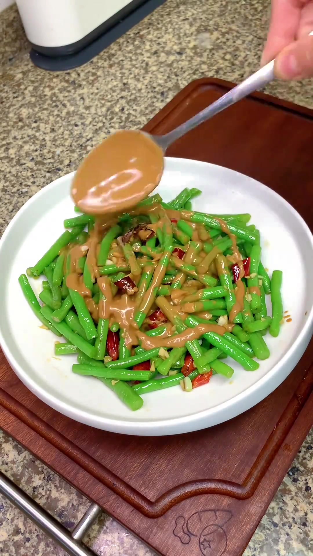 凉拌麻酱豆角超好吃,又香又爽口,快去做!