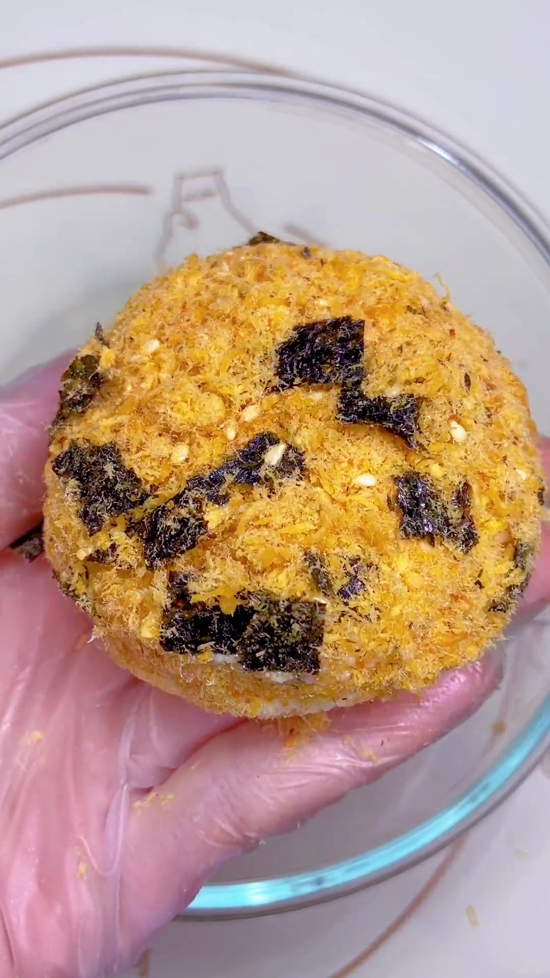 一次成功胖乎乎的肉松小贝糯唧唧的手指麻薯，假期给孩子们准备的小零食