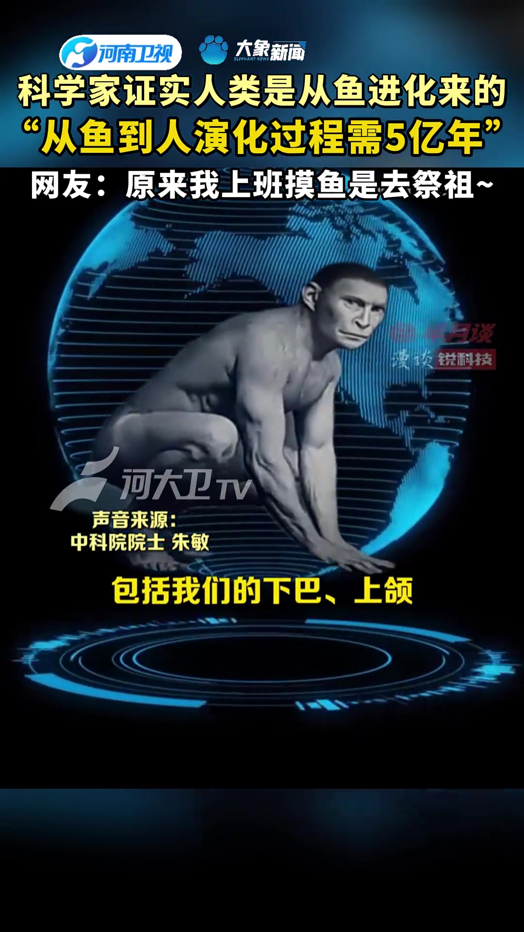 科学家证实人类是从鱼进化来的！从鱼到人演化过程需5亿年