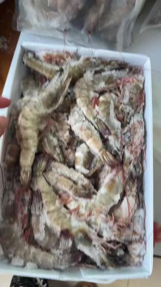 活虾急冻盐水大虾,一袋一斤抽真空