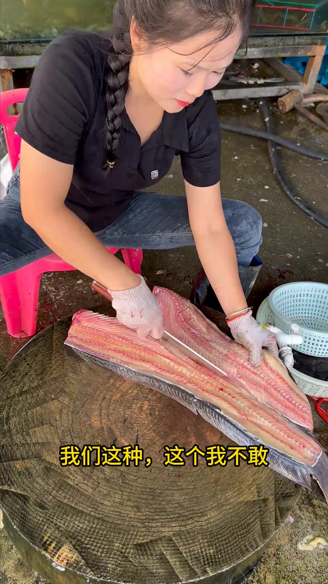 小伙扛大埃及鱼售卖,老板娘怀疑其吃屎长大