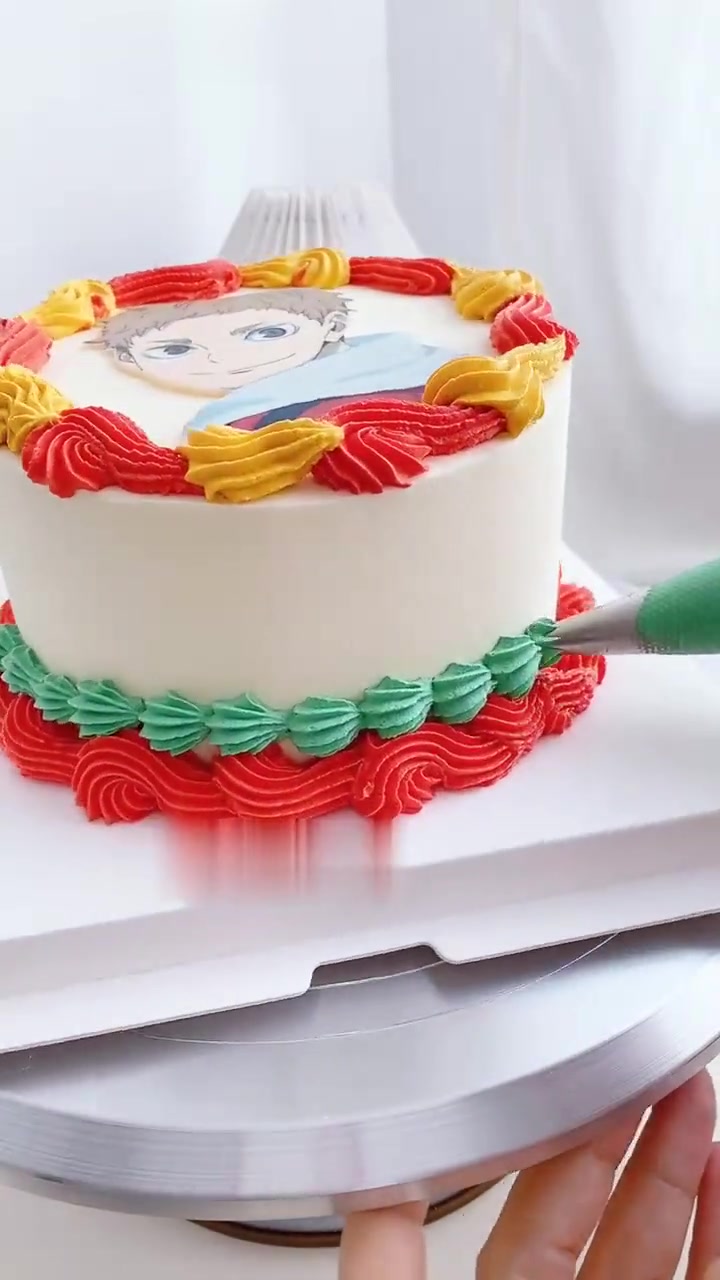 排球少年音驹自由人夜久卫辅0808生日快乐二次元应援蛋糕