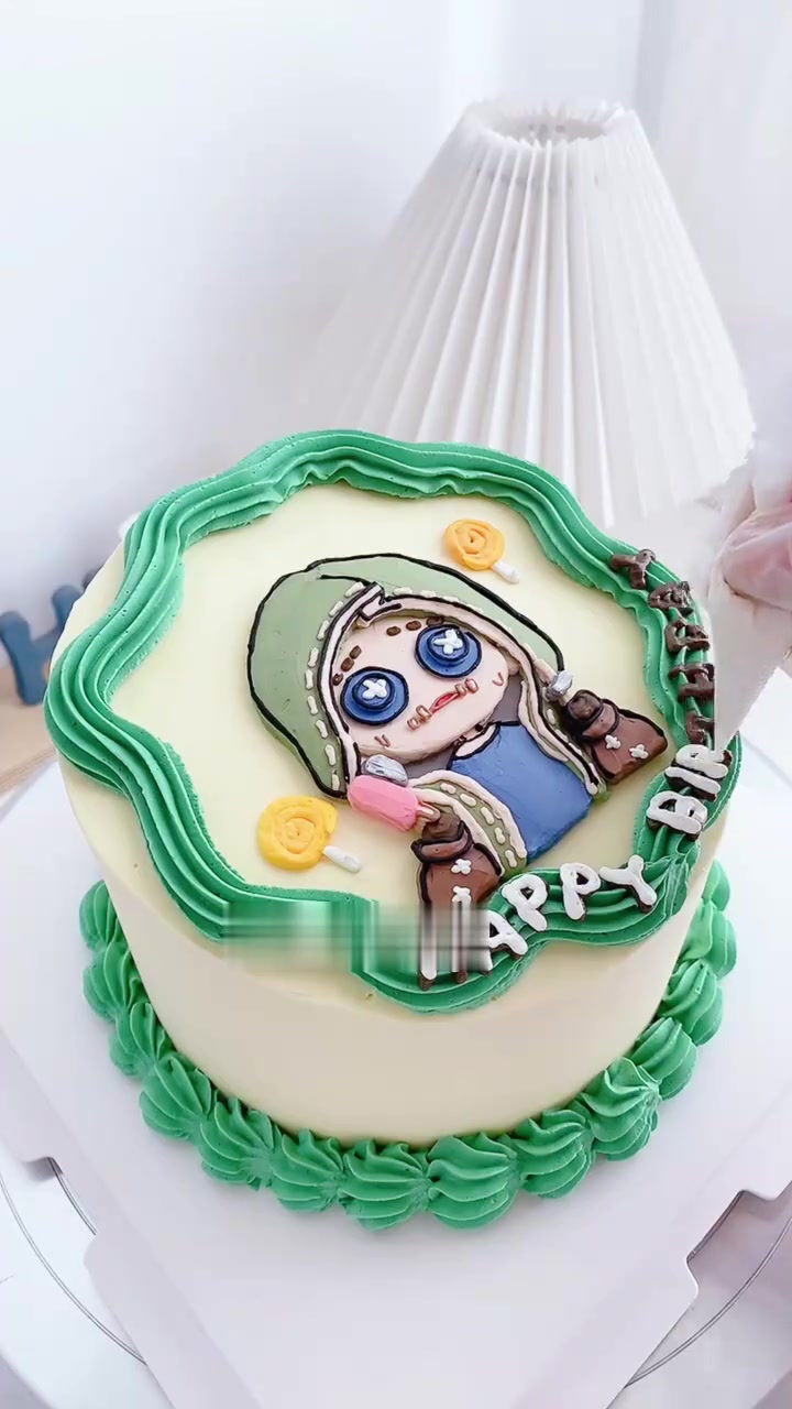 第五人格佣兵奈布萨贝达二次元生日蛋糕手绘应援