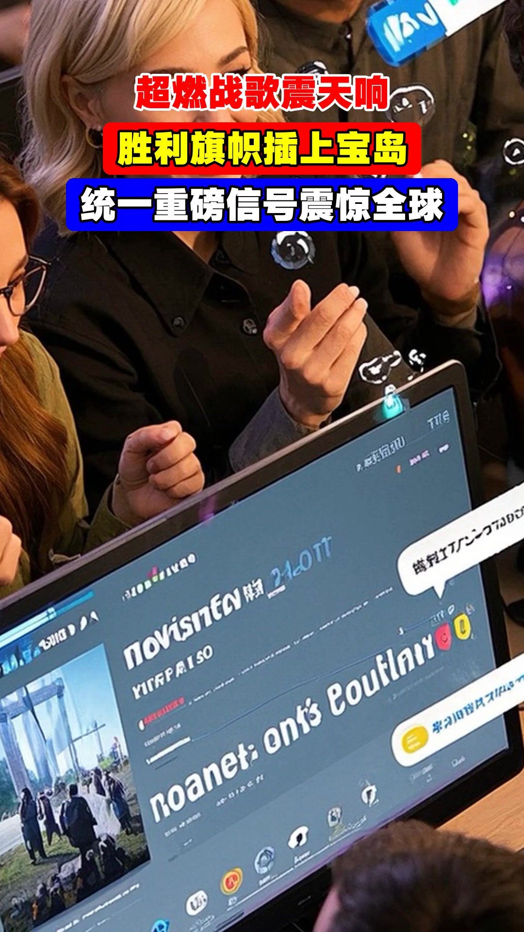 超燃战歌震天响,胜利旗帜插上宝岛,统一重磅信号震惊全球