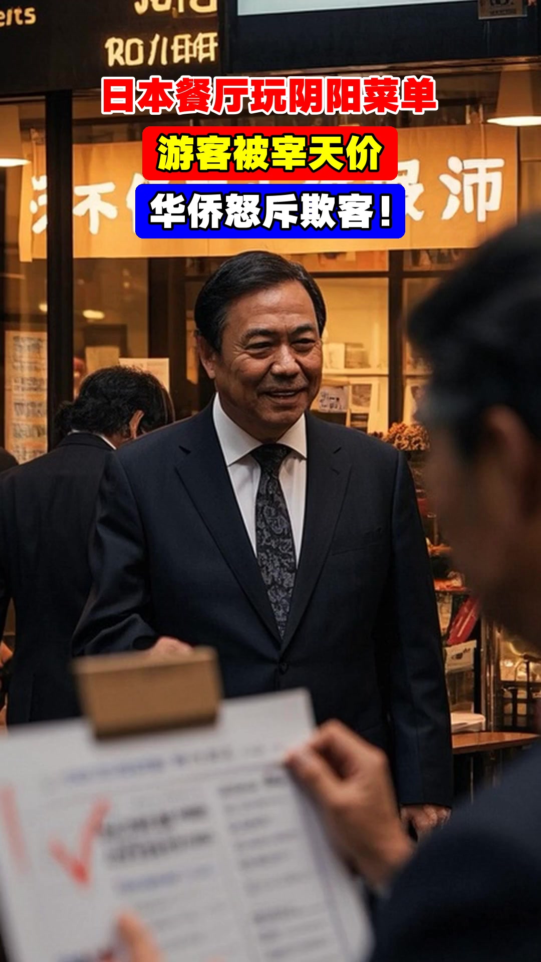 日本餐厅玩阴阳菜单,游客被宰天价,华侨怒斥欺客!