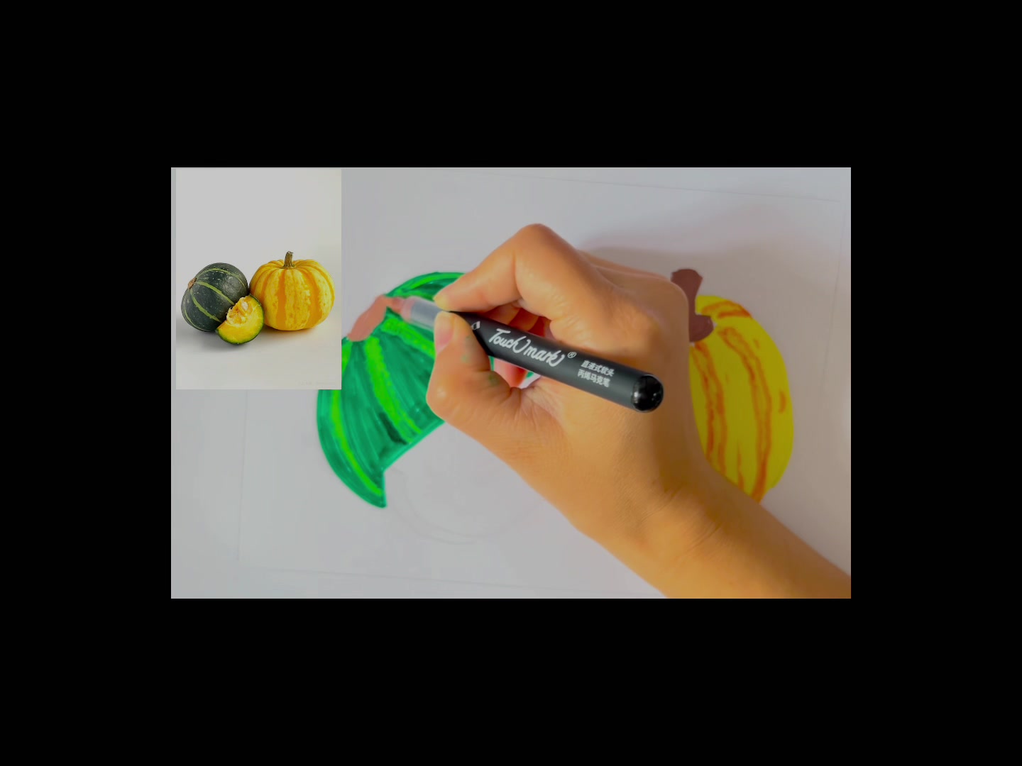 南瓜的绘画教程