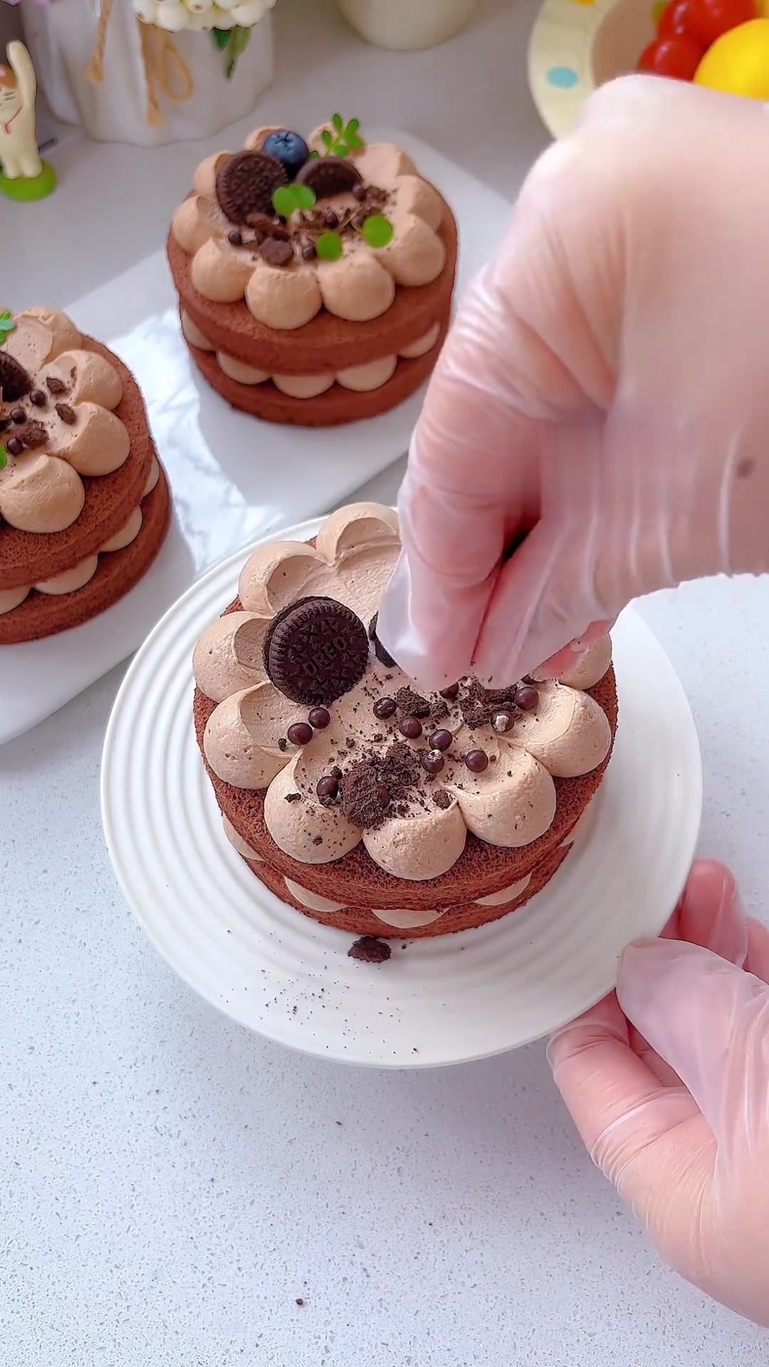 一人食超浓郁巧克力花朵蛋糕,做法简单