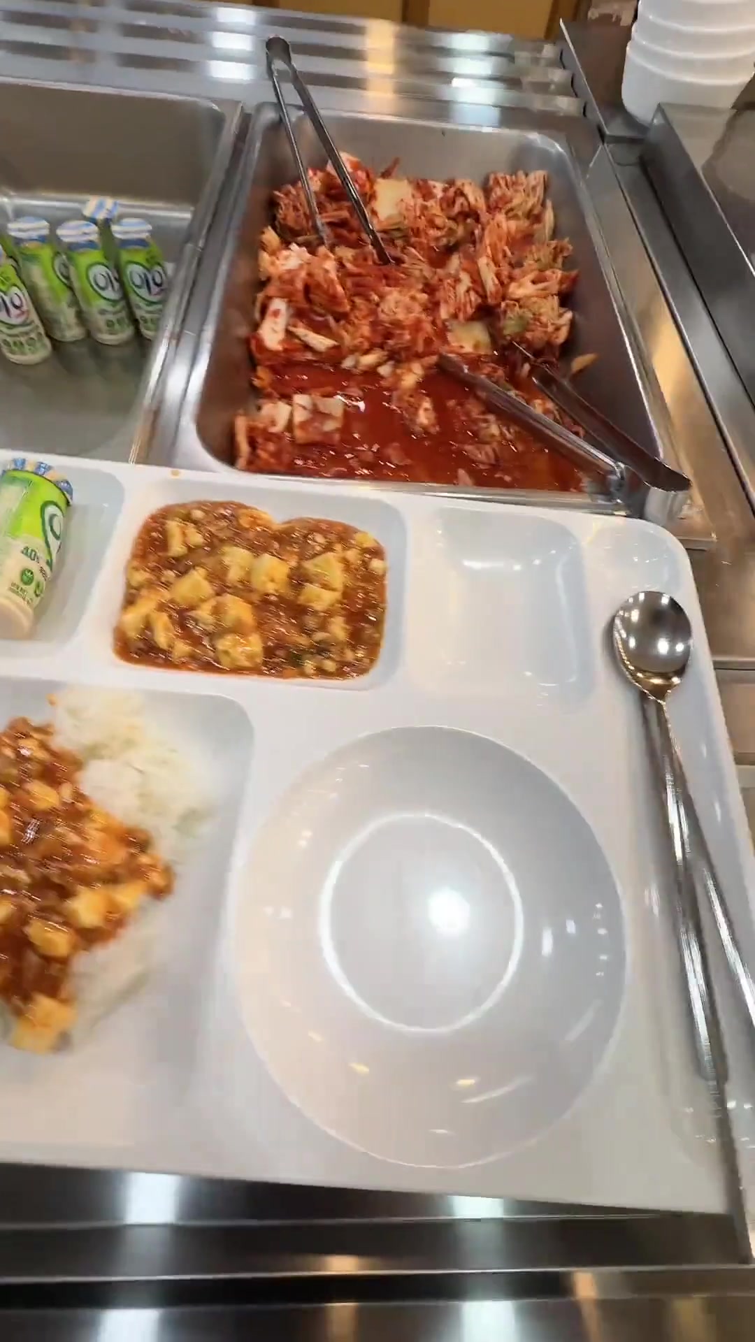 韩国大学食堂,麻婆豆腐不限量啦!韩国大学食堂的五元早餐!果然是我的最爱!