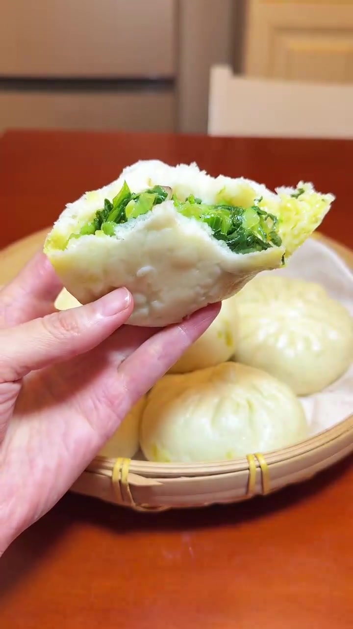 纯素与养生:香菇油菜包子