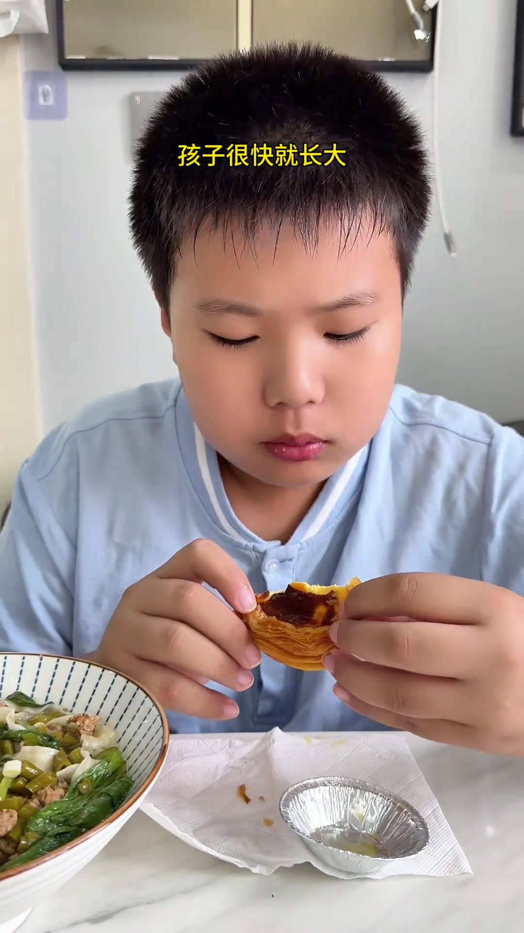 今天早上做的肉沫酸豆角刀削面